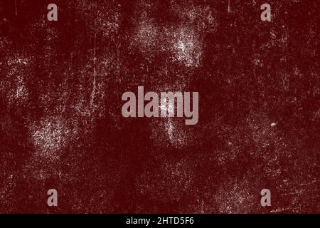 Dark red color grunge textured old concrete wall surface for background Stock Photo