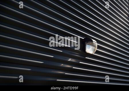 Wall light on industrial building, graphic design. Stock Photo