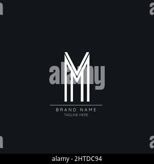 Timeless modern M initial based logo icon Stock Vector
