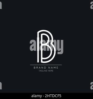 Timeless modern B initial based logo icon Stock Vector