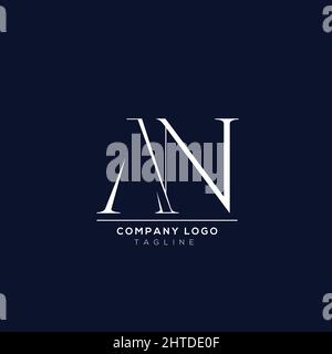 Premium AA initial based alphabet business logo white color on blue background. Stock Vector