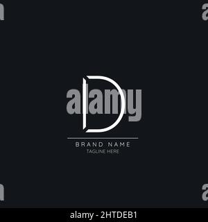 Minimalist Letter D logo icon design. Stock Vector