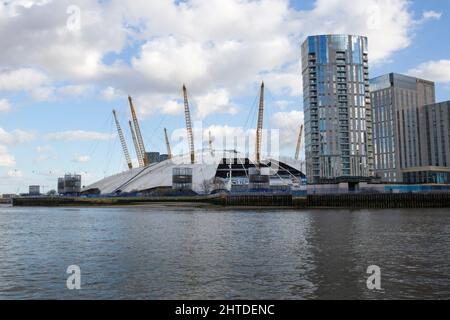 The Millennium Dome and o2 Arena damaged by the high winds on storm ...