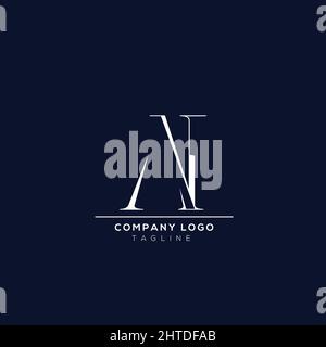 Premium AA initial based alphabet business logo white color on blue background. Stock Vector