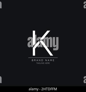 Top notch initial letter K logo icon Stock Vector
