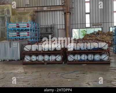 Indian Automobile Factory in Gujarat, India Stock Photo