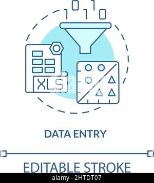Data entry turquoise concept icon Stock Vector Image & Art - Alamy