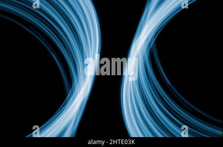 Abstract photo of blue webs as a symbol of data transfer. Stock Photo