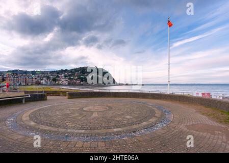 The promenade at the coastal town of Minehead, Somerset, England. Stock Photo