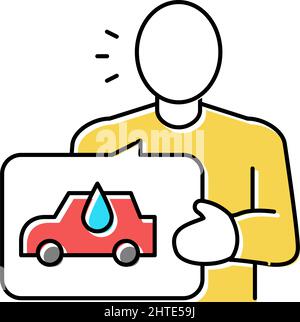 client self car wash service line icon vector illustration Stock Vector ...