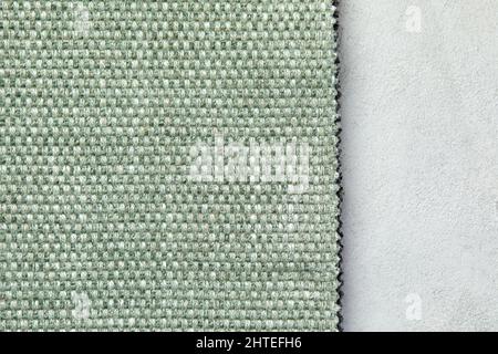 Masterly fabric background in new olive colour. Seamless square texture, tile ready. Stock Photo