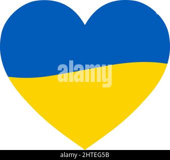 Heart of Ukraine wavy flag icon-SupplementalCategories+=Images Stock Vector