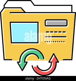 files converter color icon vector illustration Stock Vector