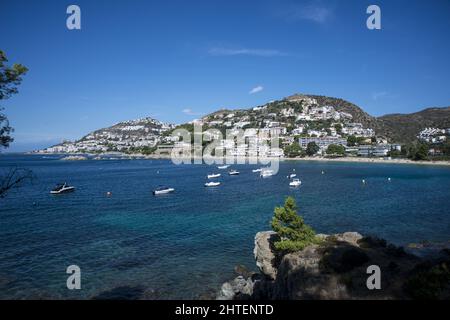 Landscape in Roses, baeches of Canyelles Petites and Almadrava Stock Photo