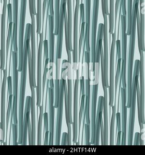 Abstract bamboo faux watercolor vector seamless pattern backdround. Groups of overlapping plant stems backdrop. Monochrome green texture nature design Stock Vector