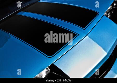 Abstract Minimalist Detail on an American Muscle Car Stock Photo