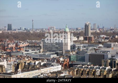 The Queen's Tower in Imperial College and Knightsbridge Barracks in Knightsbridge, London, England, UK Stock Photo