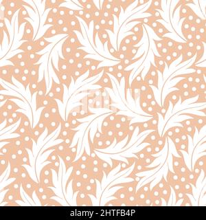 Acanthus leaves seamless pattern design Stock Vector