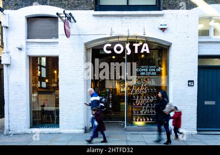 Costa coffee shop on Shelton Street in Covent Garden, London, UK Stock Photo