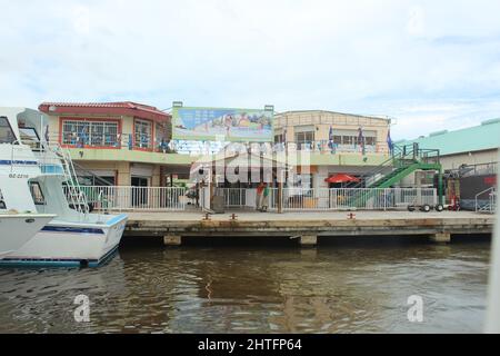 BELIZE CITY, BELIZE - SEPTEMBER 24, 2016 Fort Street tourism village and cruise ship terminal Stock Photo