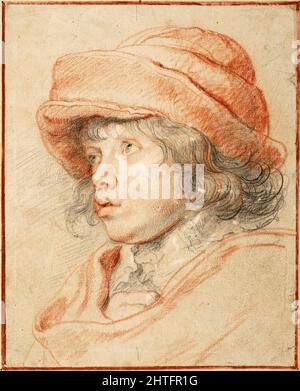 Peter Paul Rubens -  Rubenss Son Nicolaas Wearing a Red Felt Cap Stock Photo