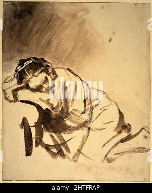 Rembrandt Harmenszoon Van Rijn -  Hendrickje Sleeping 1655 Stock Photo