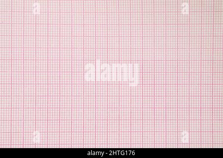 Pink graph paper close up. Top view for texture and background Stock Photo
