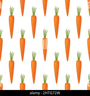 Seamless pattern with carrots. Carrot background, vector illustration Stock Vector