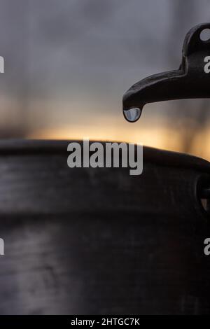 Sugaring off time in the Lanaudière, Québec Stock Photo