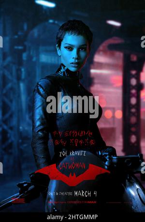 THE BATMAN, poster, Zoe Kravitz as Catwoman, 2022. © Warner Bros