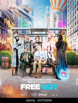 FREE GUY, US character poster, Ryan Reynolds, 2021. © 20th Century Studios  / Courtesy Everett Collection Stock Photo - Alamy