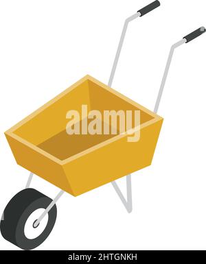 farming wheelbarrow tool isometric icon Stock Vector