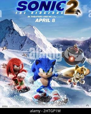 SONIC THE HEDGEHOG 2, advance Dolby Cinema poster, foreground from