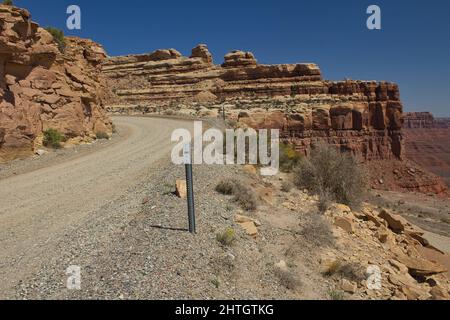 Moki Dugway near Mexican Hat, San Juan County, Utah, USA Stock Photo