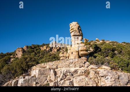 An overlooking view of nature in Tucson, Arizona Stock Photo