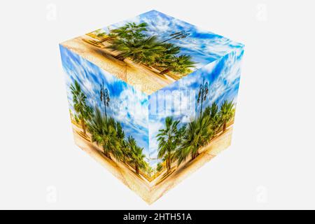 Park photo cube Stock Photo