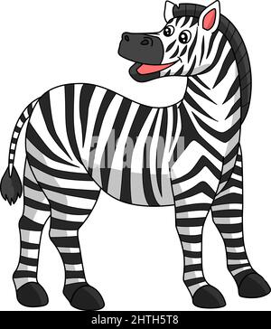 Zebra Cartoon Colored Clipart Illustration Stock Vector Image & Art - Alamy
