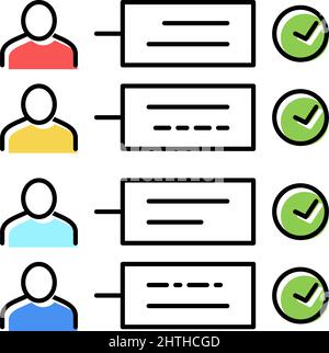 delivery order customer report color icon vector illustration Stock ...