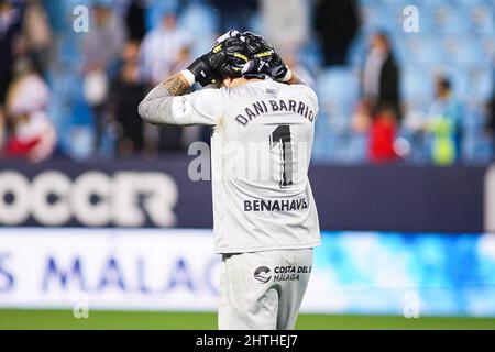 Malaga, Spain. 28th Feb, 2022. Dani Barrio of Malaga CF seen during the LaLiga Smartbank 2021/2022 match between Malaga CF and FC Cartagena at La Rosaleda Stadium in Malaga.(Final score; Malaga CF 1:1 FC Cartagena) (Photo by Francis Gonzalez/SOPA Images/Sipa USA) Credit: Sipa USA/Alamy Live News Stock Photo