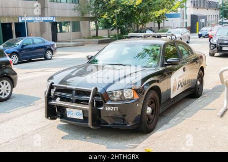 Dodge Charger Vancouver City police department cruisers or police cars Stock Photo