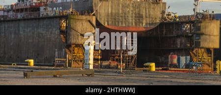 CGI Backplates showing industrial areas, harbors Stock Photo