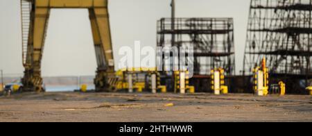 CGI Backplates showing industrial areas, harbors Stock Photo