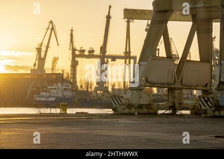CGI Backplates showing industrial areas, harbors Stock Photo