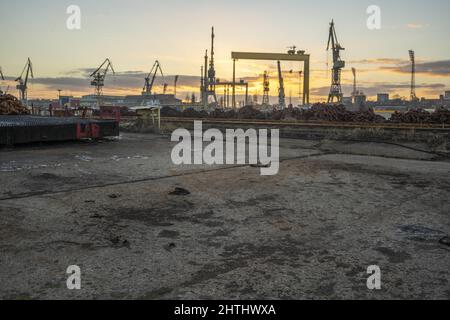 CGI Backplates showing industrial areas, harbors Stock Photo