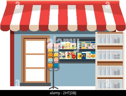 A simple shop on white background illustration Stock Vector
