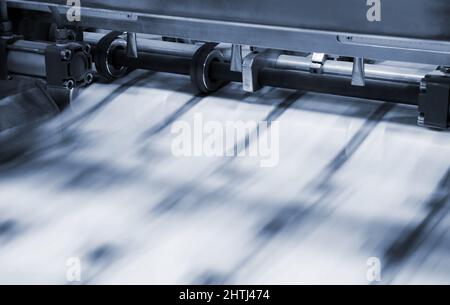 polygraphic process in a modern printing house Stock Photo
