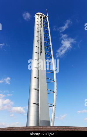 Observation tower at Glasgow Science Centre, Glasgow, Scotland, UK Stock Photo