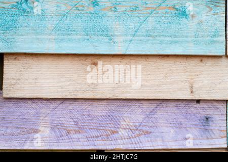 Pastel color wood boards background Stock Photo