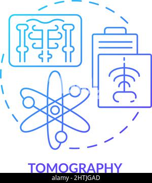 Tomography blue gradient concept icon Stock Vector