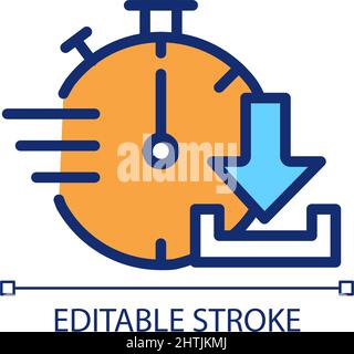 Quick download pixel perfect RGB color icon Stock Vector
